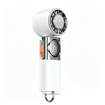 AeroJet Portable Turbo Fan & Power Bank - 3600mAh Handheld Fan with LED Display