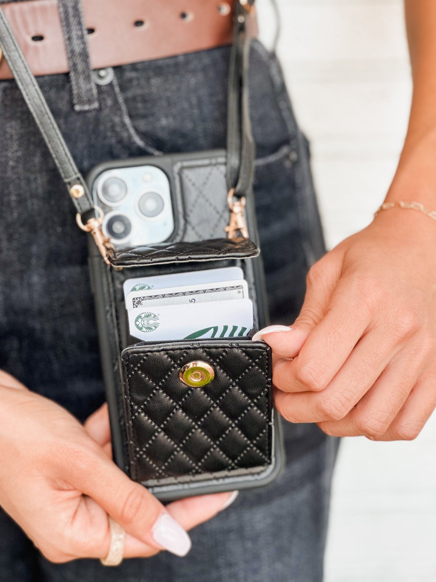 Case Quilted Wallet Black