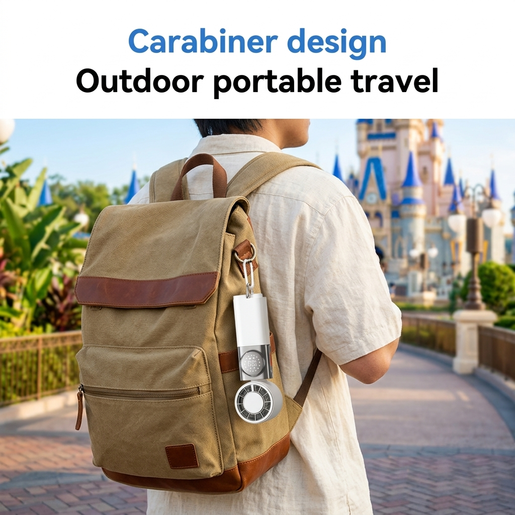 AeroJet Portable Turbo Fan & Power Bank - 3600mAh Handheld Fan with LED Display